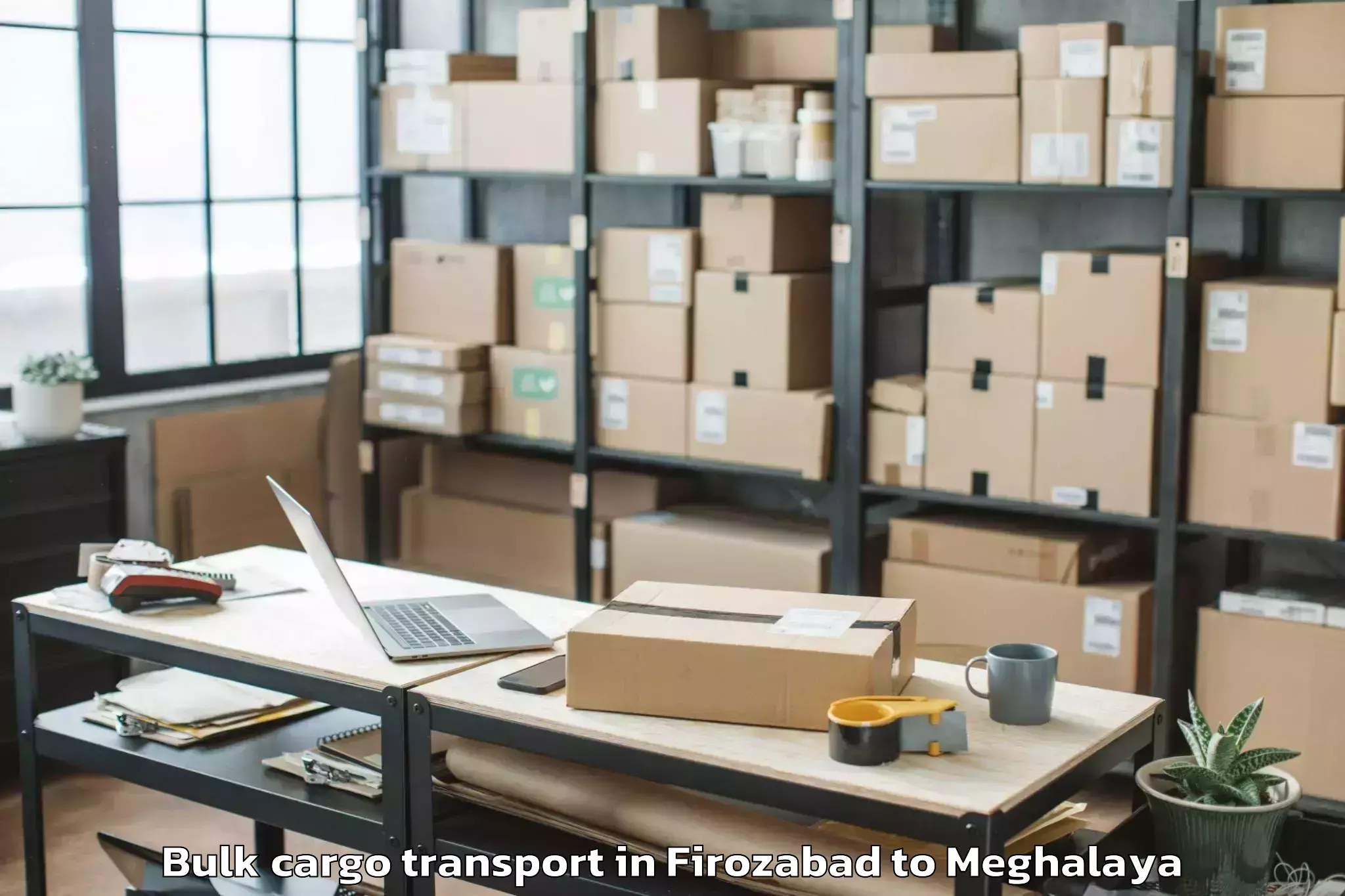 Quality Firozabad to Shillong Bulk Cargo Transport